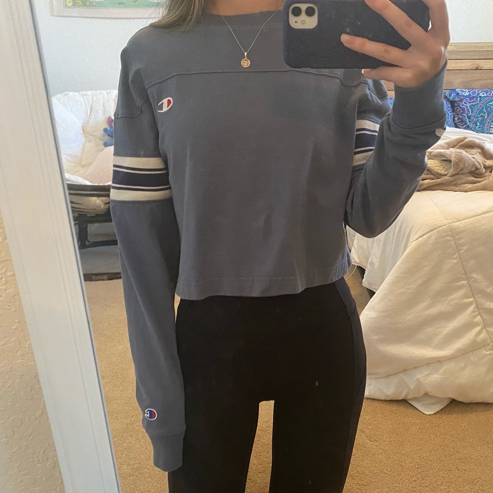 Pacsun Champion navy blue long sleeve shirt
